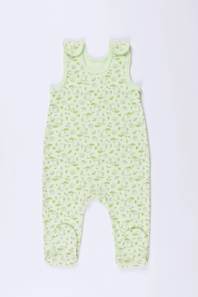 Ползунки мал,в415907п,-(мишки и тучки по фисташковому,зел-св,,), (20-62)