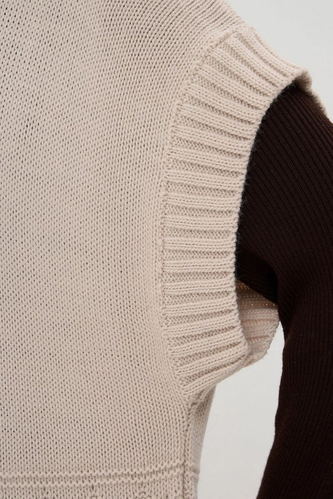 Жилет жен,5242-1783,-(ваниль,беж,,), (46-48-158,164)