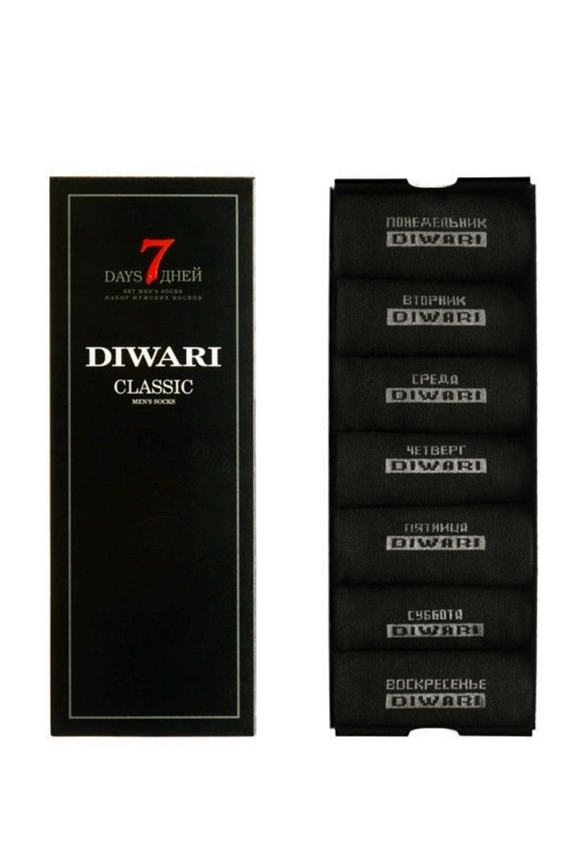 Носки муж,5с-08сп,100(черный,чер,,7 шт дни недели), (27)