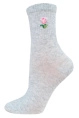 Носки жен,б1155,582(св.серый меланж,сермел-св,,тюльпан люрекс), (25)