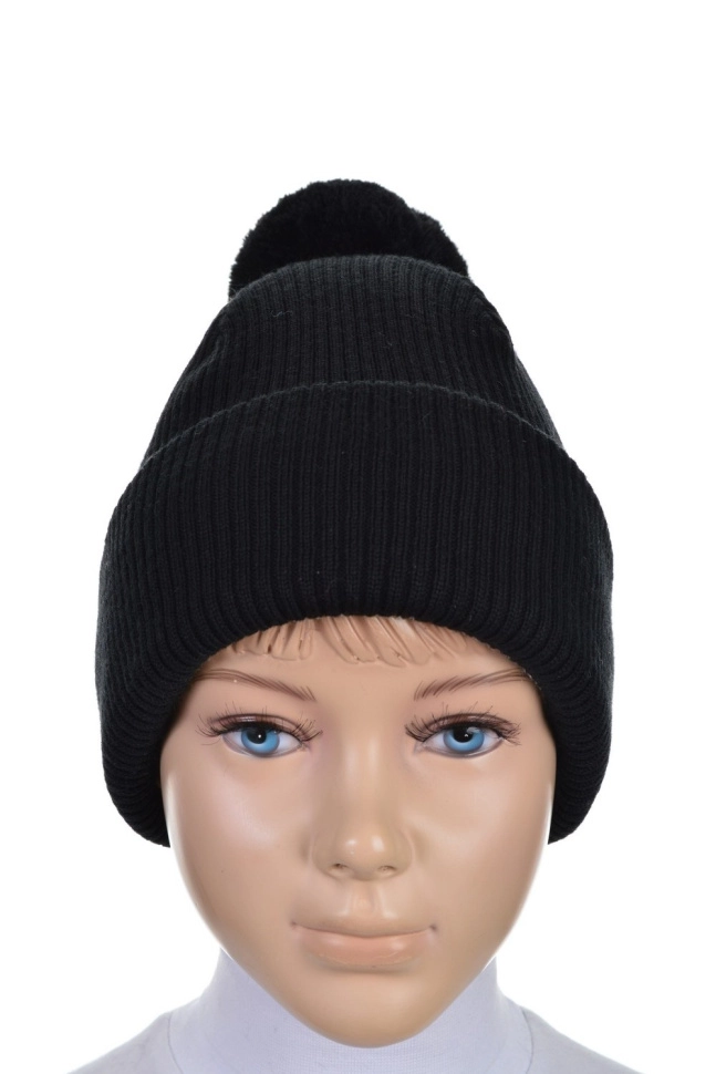 Шапка мал,01169-91,-(оливковый/чёрный,зел-т,чер,1помпон взан1помпон мех красн беж камуфляж), (54)