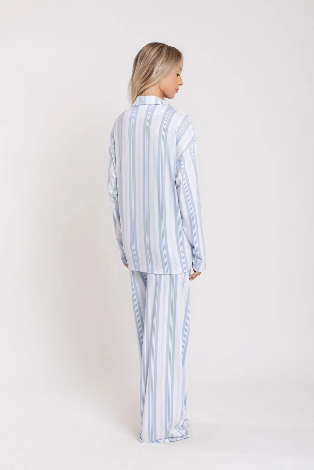 Пижама жен,s5470,s5404,s5404/20(белый с рис. 0201445,бел,,голуб полоски), (44-170)