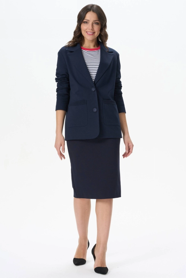 Жакет жен,f0662,f0662-o59.3f02(тёмно-синий,син-т,,), (48-164)