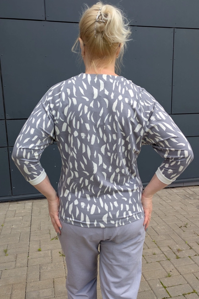 Джемпер жен,а1305,а130514(,сер,,бел пятна), (46-158,164)