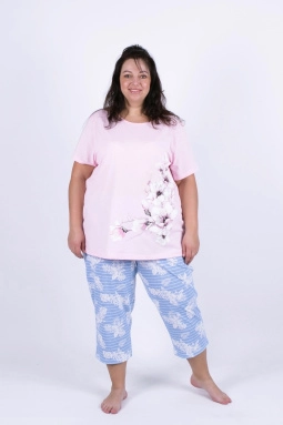 Пижама жен,в206358,-(св.розовый+голубое таити,роз-св,гол,бел веточки цветы), (68-170,176)
