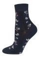 Носки жен,б1100,605(т.серый,сер-т,,цветы), (23)