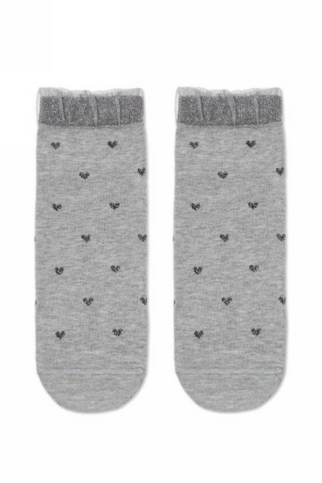 Носки жен,20с-105сп,243(серый,сермел,,чер сердечки сетка), (25)