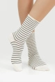 Носки жен,22245k,2039(молочный,молоч,,полос), (25-27)