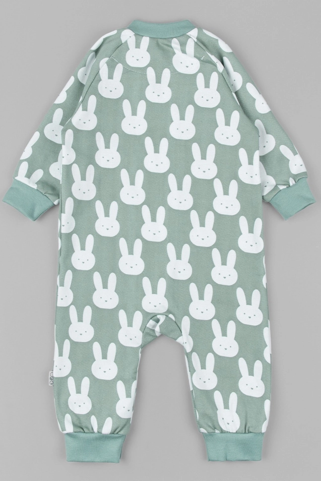 Комбинезон мал,3043а,-(мятно-белый,зел,,заяцы), (24-74)