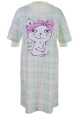 Сорочка ноч жен,в307090,-(пыльная клетка св.изумрудная,зел-св,,кошечка с бантиком), (46-158,164)