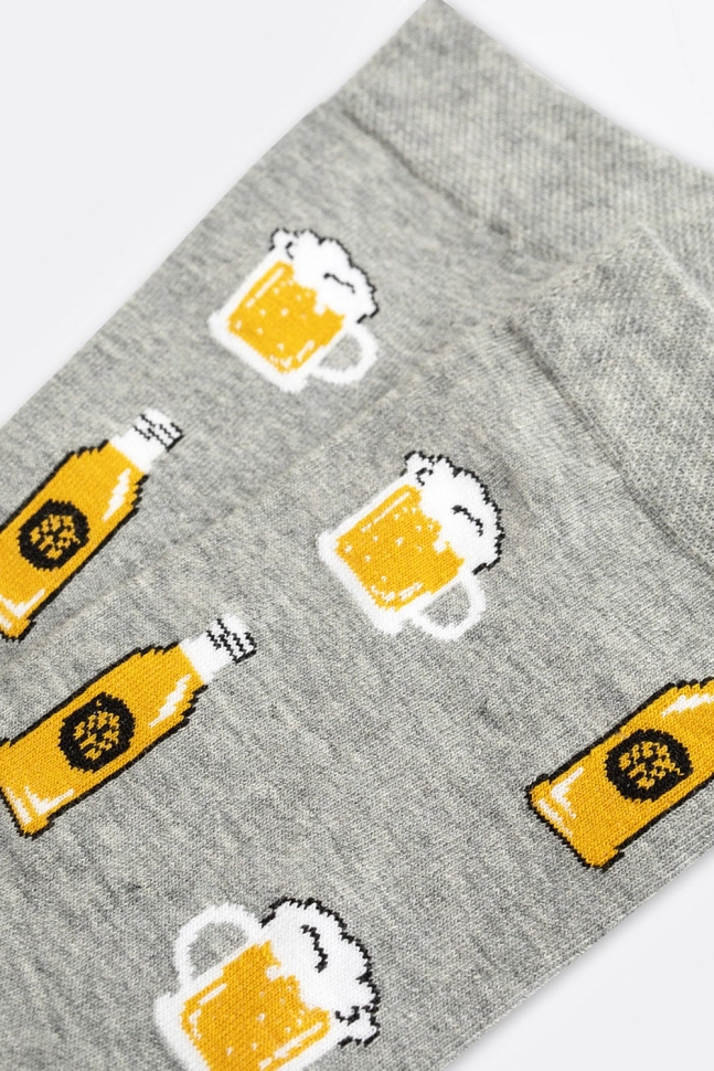 Носки муж,21017k,1877(серый меланж,сермел,,пиво), (25-27)