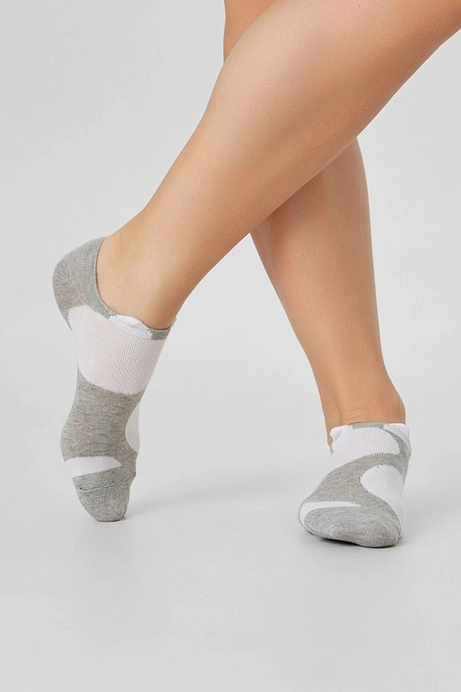 Носки жен,24397k,2751(серый меланж,сермел,,ушки пятна), (25-27)