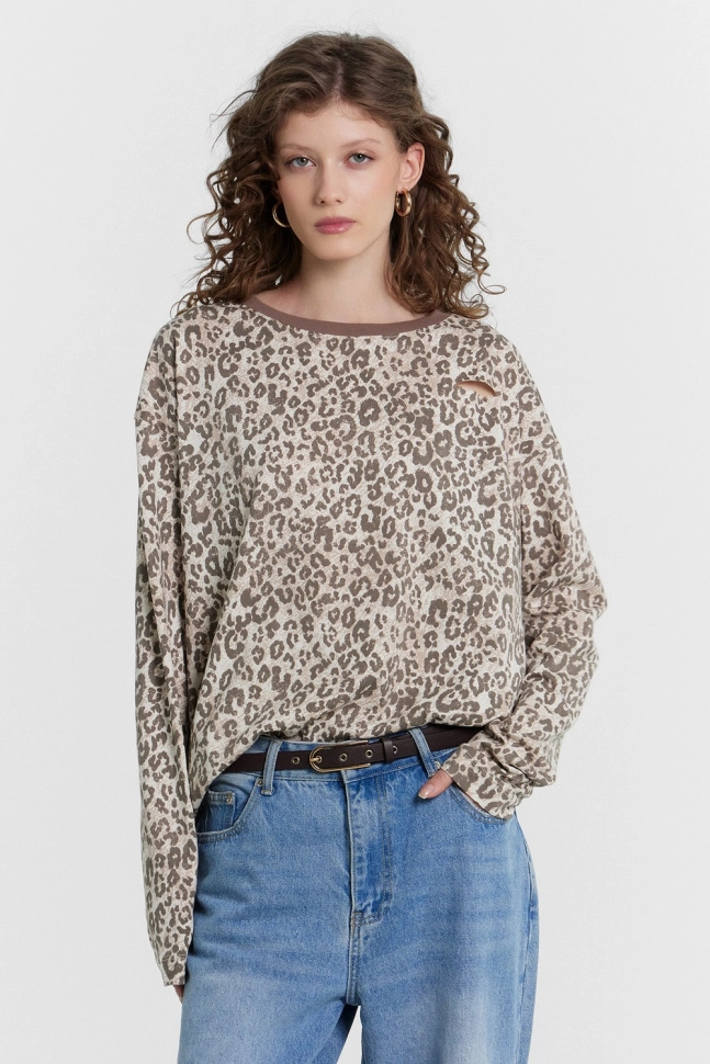 Джемпер жен,122868r,24-31950п-0(потертый леопард,беж,,), (46-164,170)