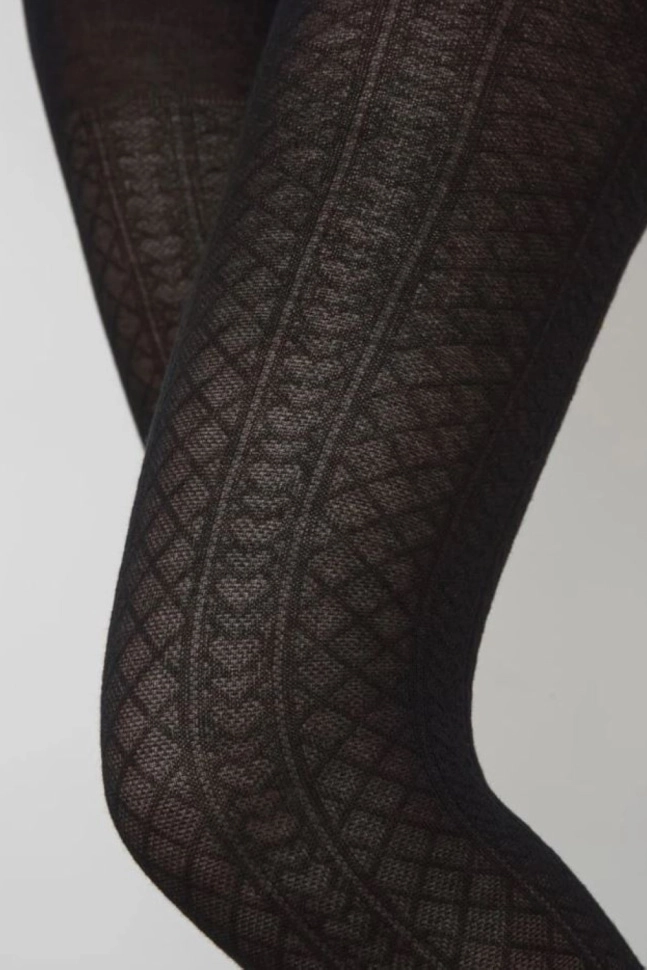 Колготки жен,22900k,20900k,677(черный,чер,,ромбы), (3)