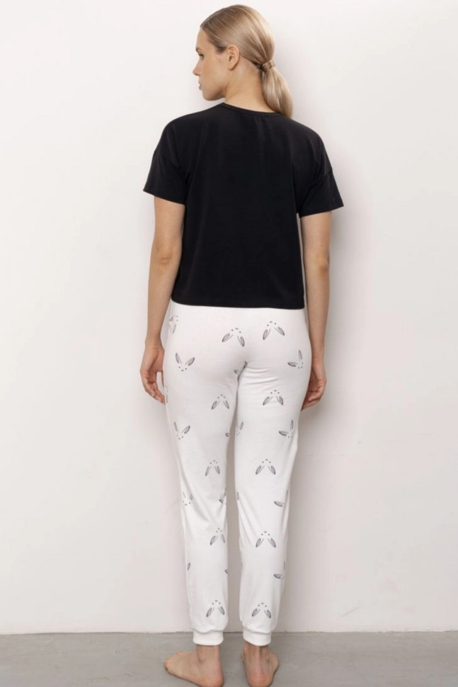 Брюки жен,50144,1h-027m(бело-серый,молоч,,зайчики), (42-170)