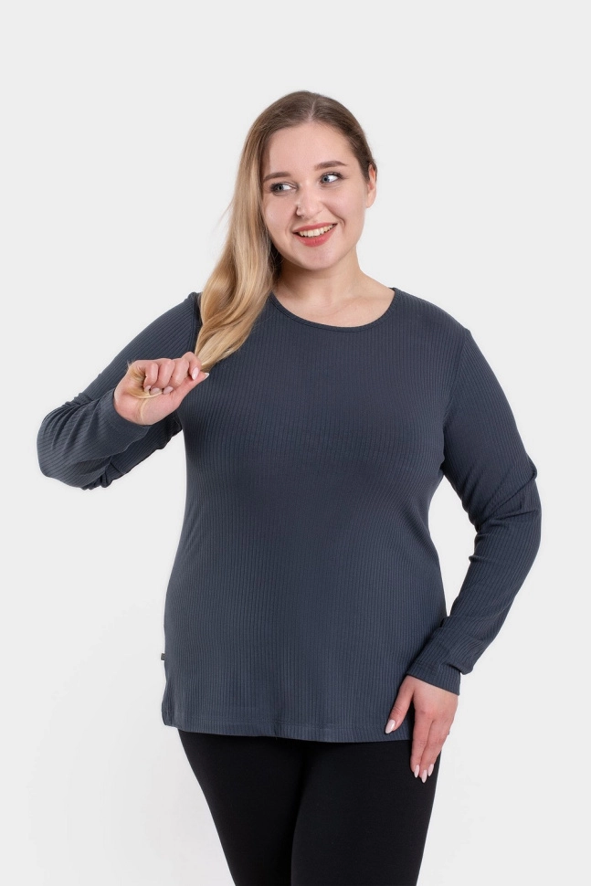 Джемпер жен,s6212,s6212/48(тёмно-серый,сер-т,,лапша 5х3), (50-164)