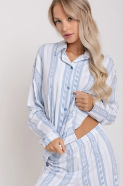 Пижама жен,s5470,s5404,s5404/20(белый с рис. 0201445,бел,,голуб полоски), (44-170)