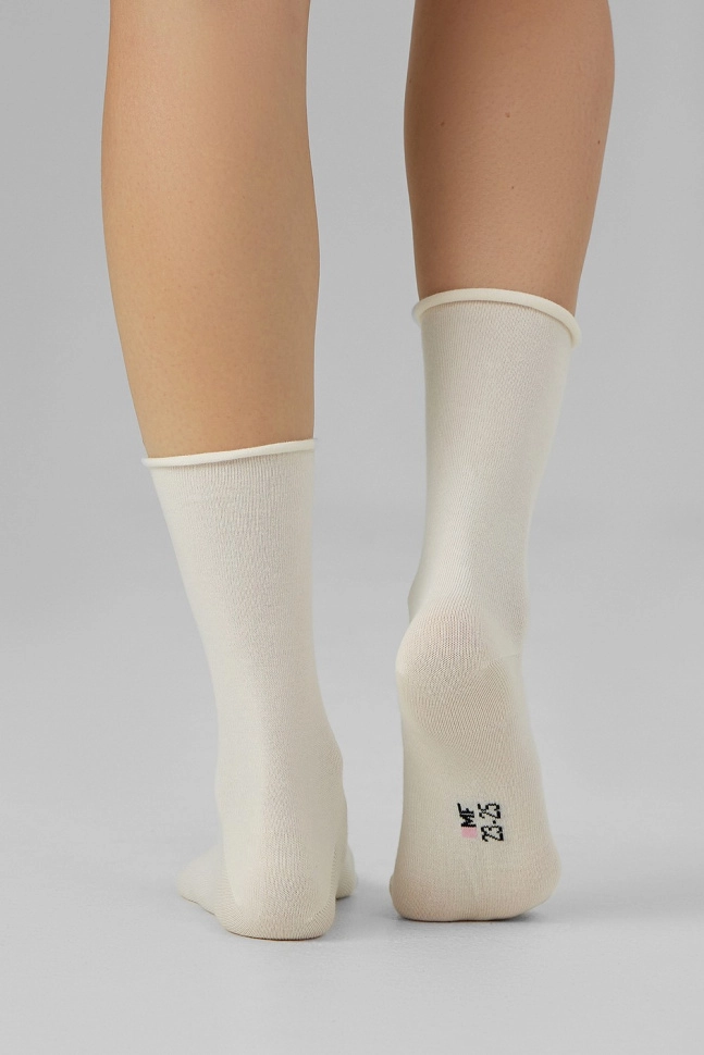 Носки жен,25245kby-1,1303(молочный,молоч,,), (25-27)