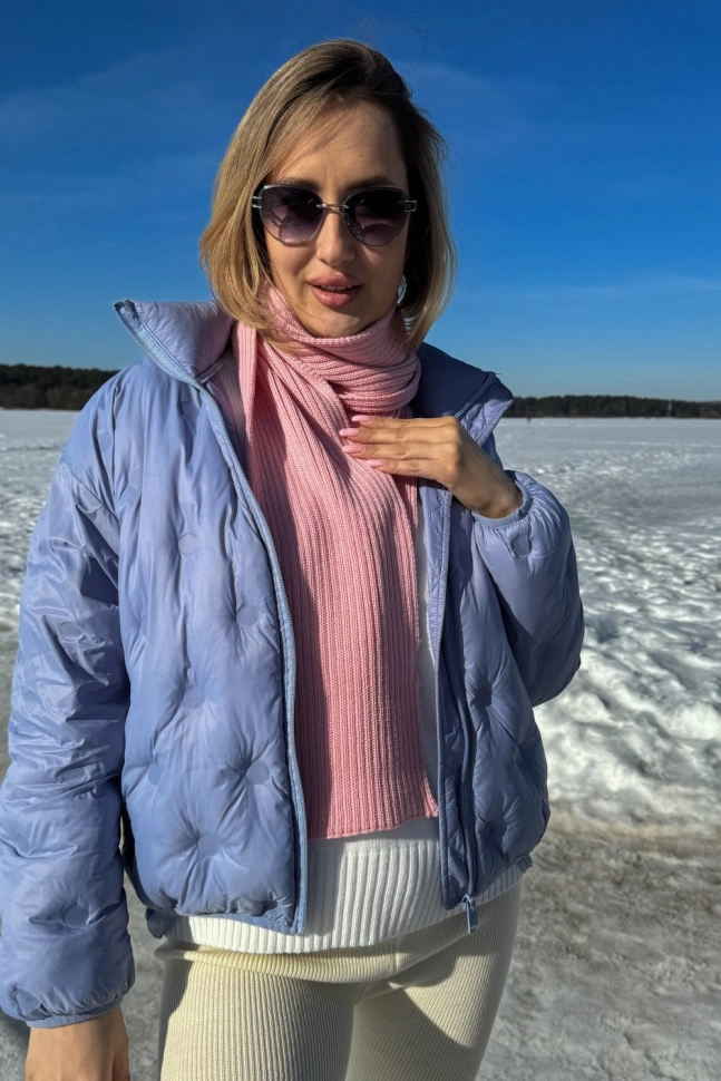 Шарф жен,6083-22,-(детский розовый BABY PINK 4E2319 ALICE 28/2,роз-св,,меринос спецзаказ), (160х18)