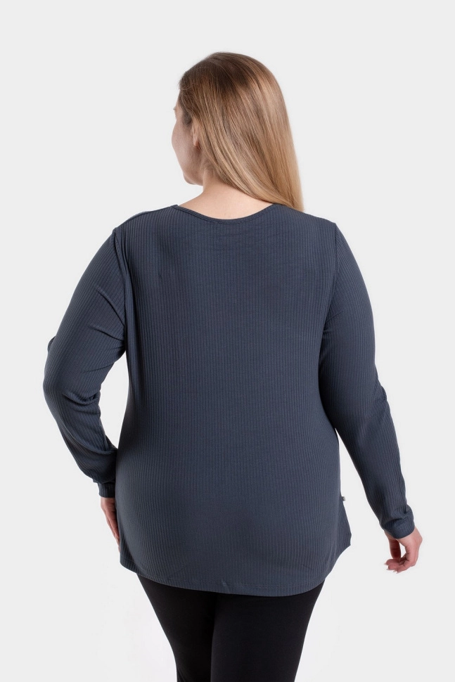 Джемпер жен,s6212,s6212/48(тёмно-серый,сер-т,,лапша 5х3), (50-164)