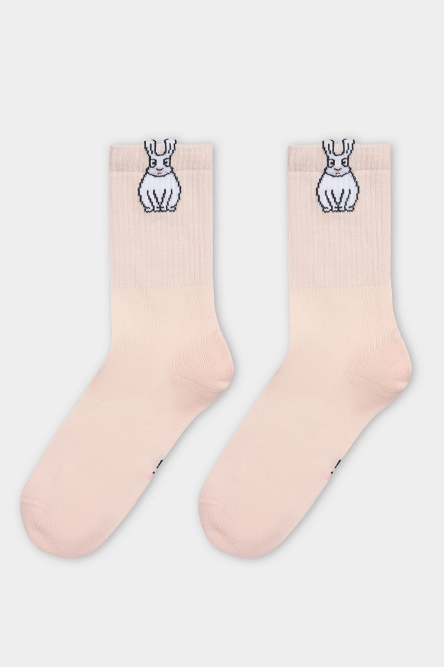 Носки жен,25217k,3327(зефирный,роз-св,,кролики), (23-25)
