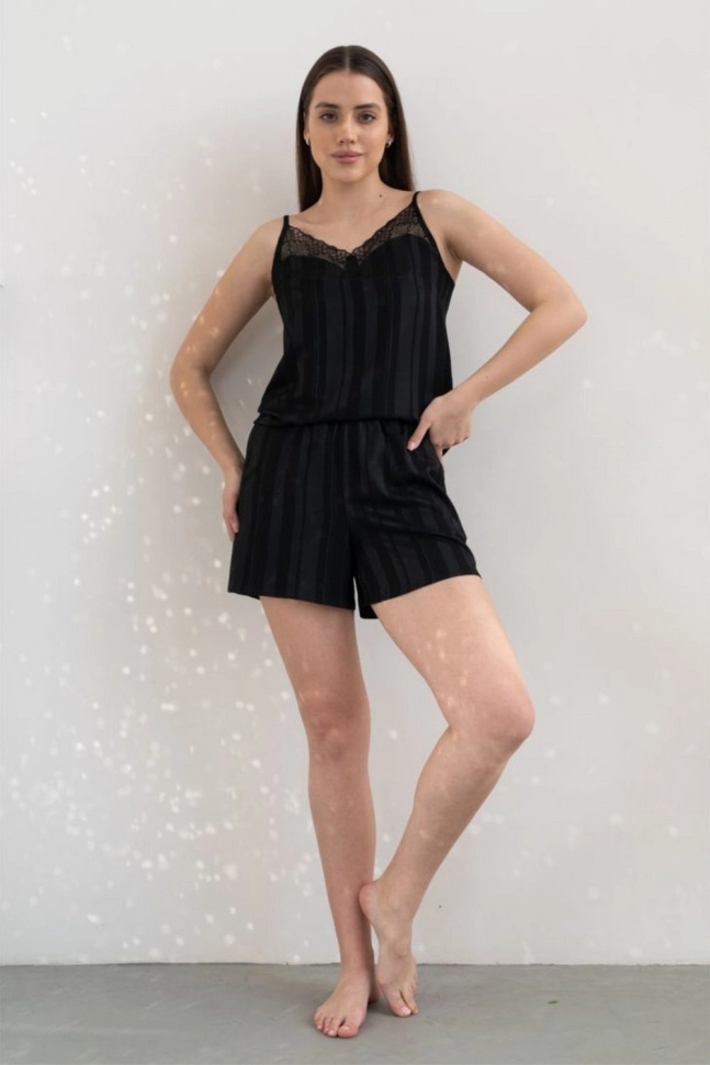 Майка жен,11070,1s-911(черный,чер,,полос), (42-170)