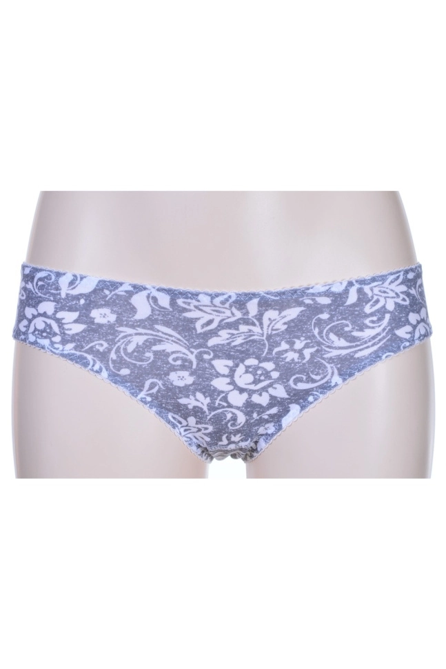 Трусы жен,s4828,s4828/8(серый с рис.206703,сер,,белые цветы), (42)
