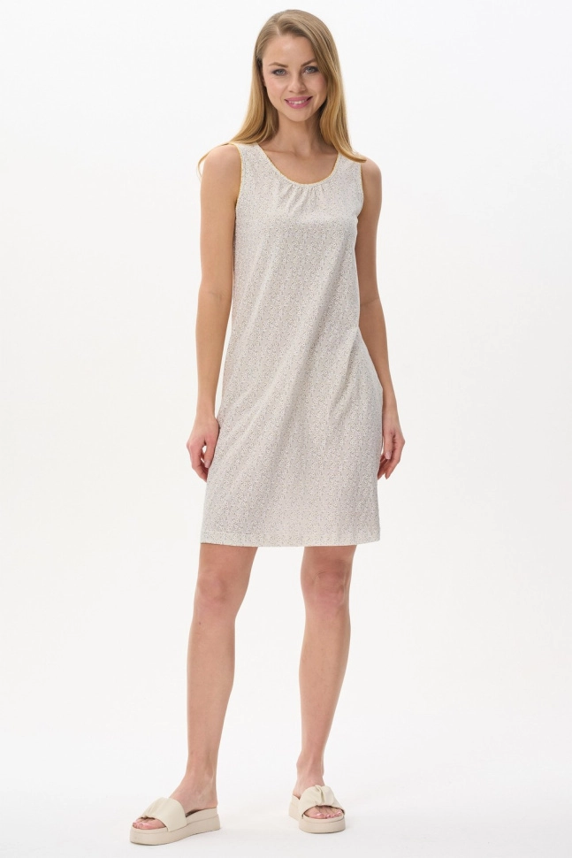 Сорочка ноч жен,s1001,s1001-f10.5s07(белый,сер-св,,ромашки), (48-164)