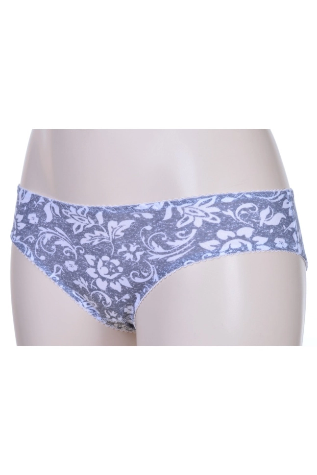 Трусы жен,s4828,s4828/8(серый с рис.206703,сер,,белые цветы), (42)