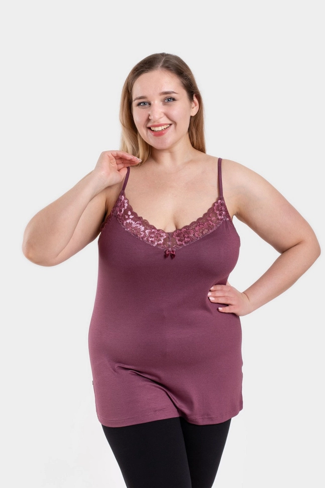 Майка жен,s6033,s6033/20,s6033/19(сливовое вино,бордо,,), (46-170)