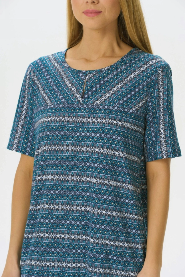 Платье жен,n2400,n2400-e60.3s11(бирюзовый,син-т,,зел цветы), (46-164)