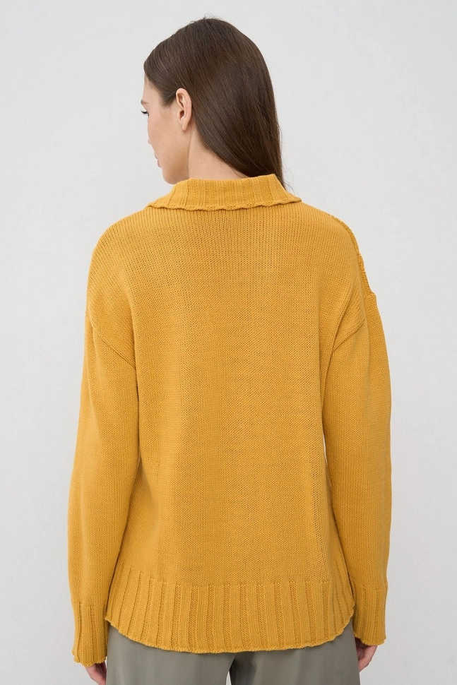 Джемпер жен,7242-40306,-(шафран,жел,,косы), (42-44-158,164)