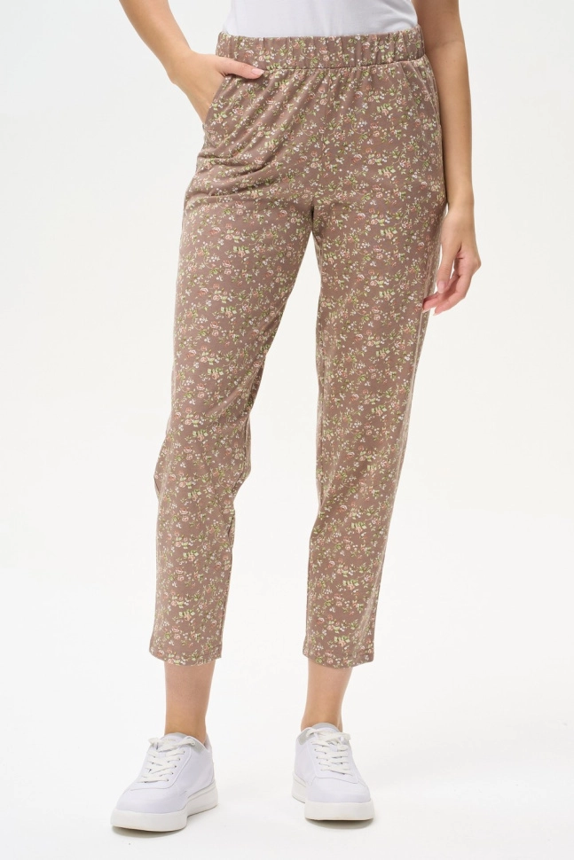 Брюки жен,b0264,b0264-f19.5s03(бежевый,беж,,розочки), (44-164)