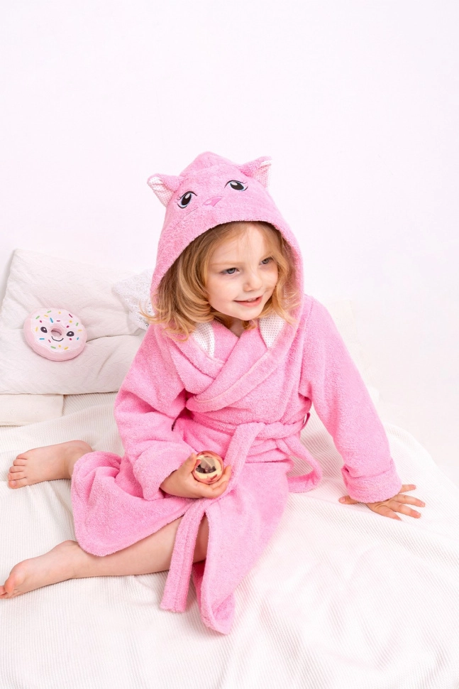 Халат дев,0839,-(розовый, кошка,роз-св,,кошка), (28-104,110)