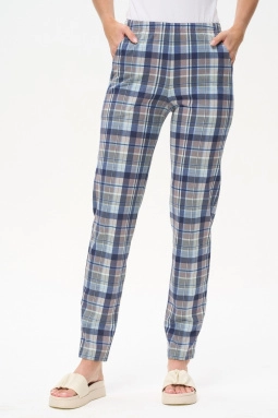 Брюки жен,b0162,b0162-c92.3f03(серо-зелёный,син,,зел-св клетка), (44-164)