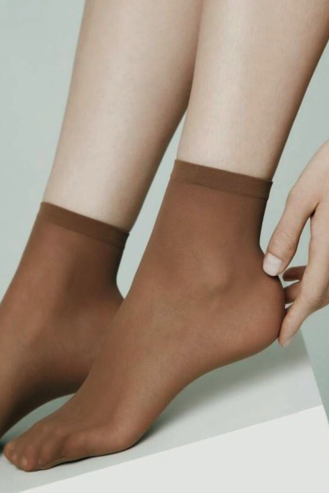 Носки жен,21С-186СП,tulle30(бронза,беж,,2пары), (23-25)