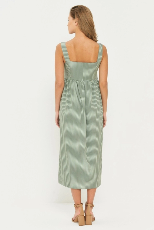 Сарафан жен,7221-30040,-(нежно-оливковый полоска,зел-св,,), (44-158,164)