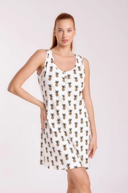 Сорочка ноч жен,s8159,s8159/8(ананасовый ритм,молоч,,ананасовый ритм 04-0902-01), (50-164)