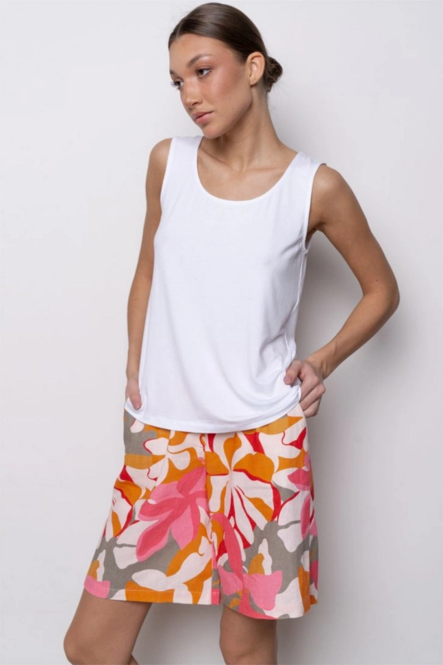 Шорты жен,45097,1f-093(мультиколор,оранж,зел,абстракция), (42-170)