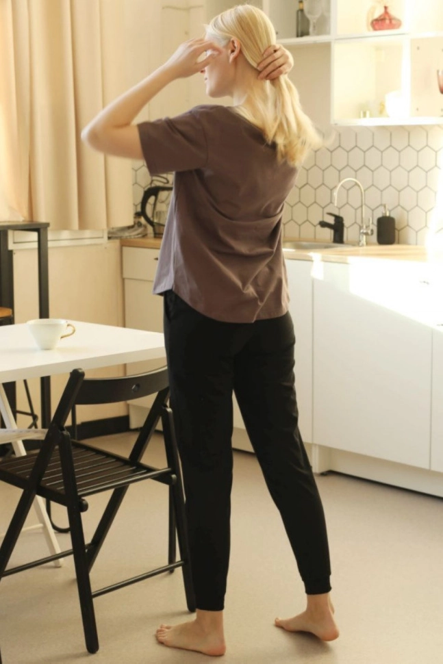 Брюки жен,50002,7h-911(черный,чер,,), (44-170)