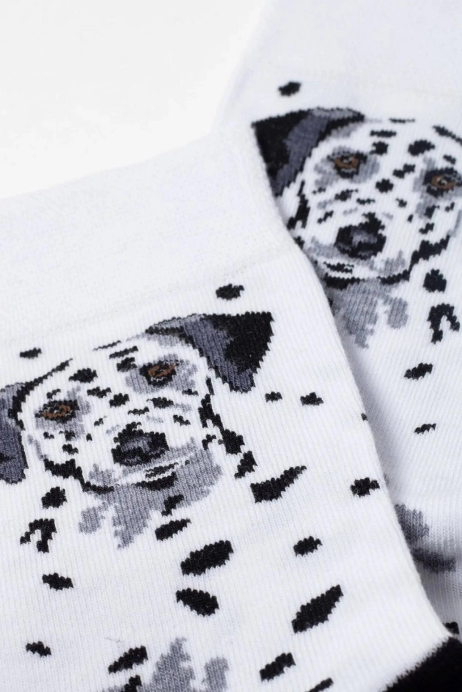 Носки жен,б4200,157(белый,бел,,далматинец), (23-25)