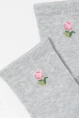 Носки жен,б1155,582(св.серый меланж,сермел-св,,тюльпан люрекс), (25)