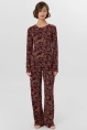 Пижама жен,592624,25-35965пп-2(золотые олени на бордо,бордо,беж,), (42-164,170)