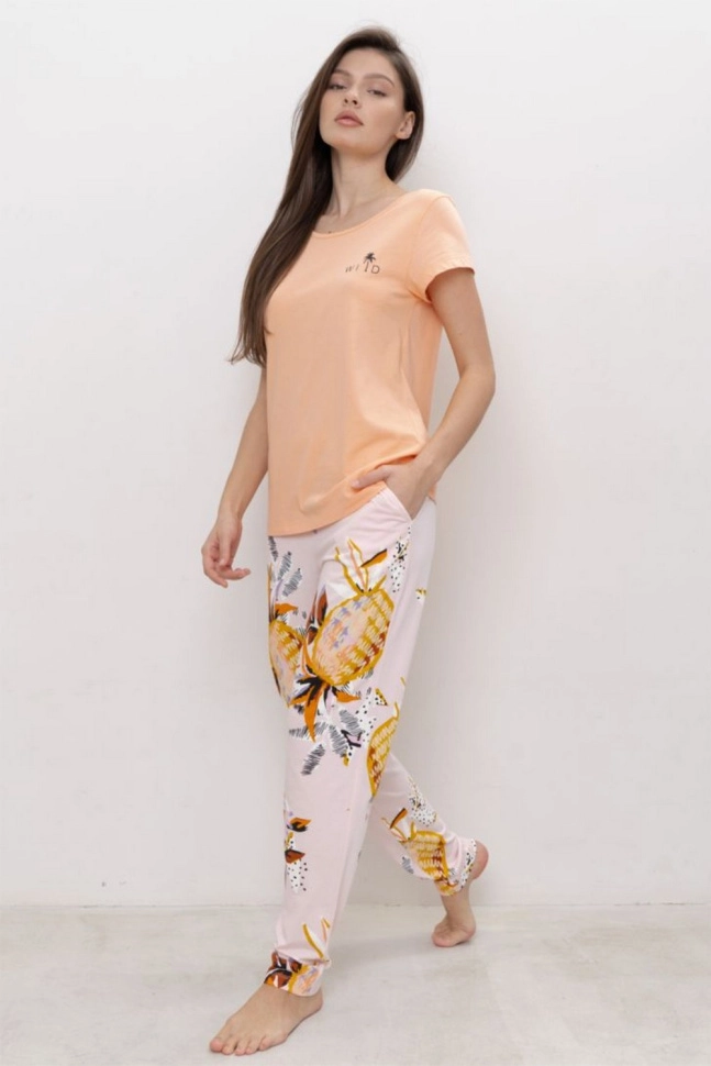 Брюки жен,50018,3h-052(розовый,роз-св,,ананасы), (42-170)