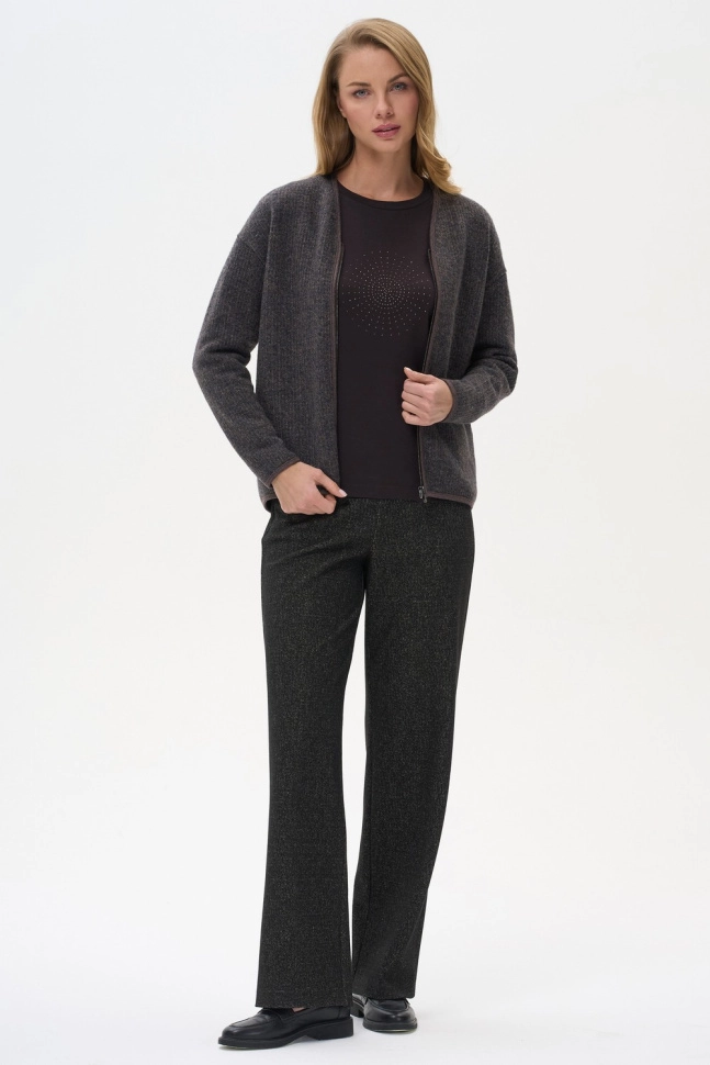 Джемпер жен,k5700,k5700-r89.5f16(тёмно-коричневый,корич,,стразы), (50-164)