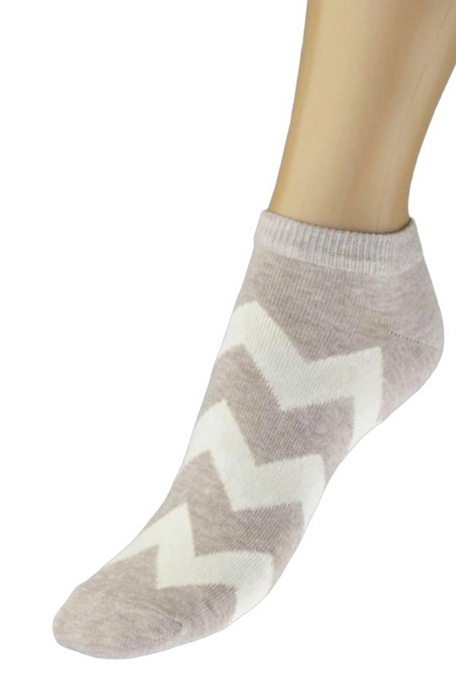 Носки жен,l1d34,-(бежевый меланж,бежмел,молоч,зигзаги), (23)