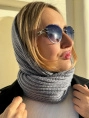 Шарф жен,с4031,0с2248(ртутный 8M0003 ALICE 2/28,сермел,,меринос спецзаказ), (48х36)