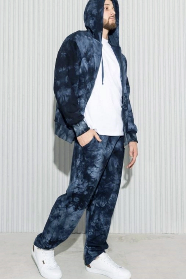 Брюки муж,50037,2f-073(темно-синий,син,,тай-дай), (48-182,188)