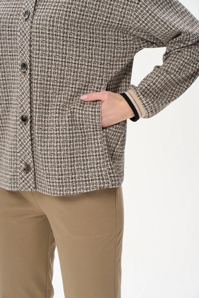 Жакет жен,f0981,f0981-c19.5f04(бежевый,беж,,чер рис), (48-164)