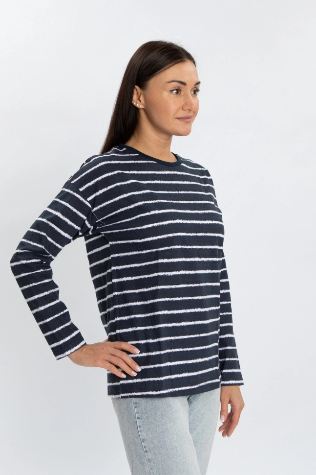 Джемпер жен,в109035,-(полоска т.синяя,син-т,,полос бел), (46-158,164)